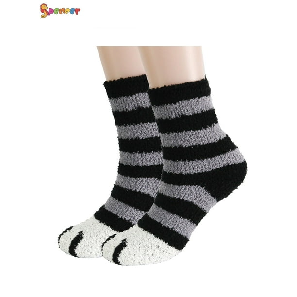 Soft Women Warm Floor Socks Slipper Socks 10 Candy Colors Fuzzy Hosiery